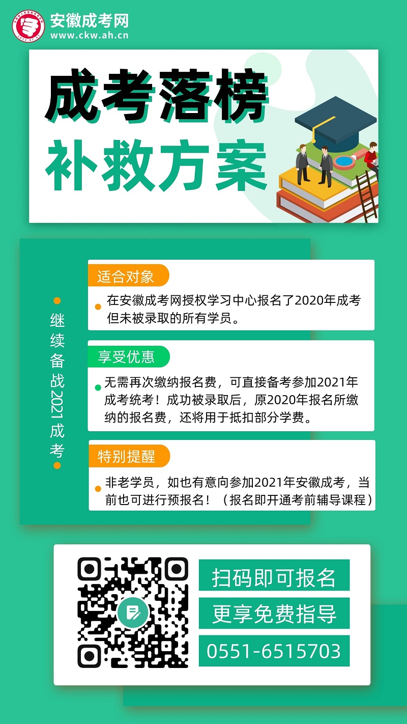 2021级安徽成人高考新生须知！