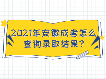 2021年安徽成考怎么查询录取结果